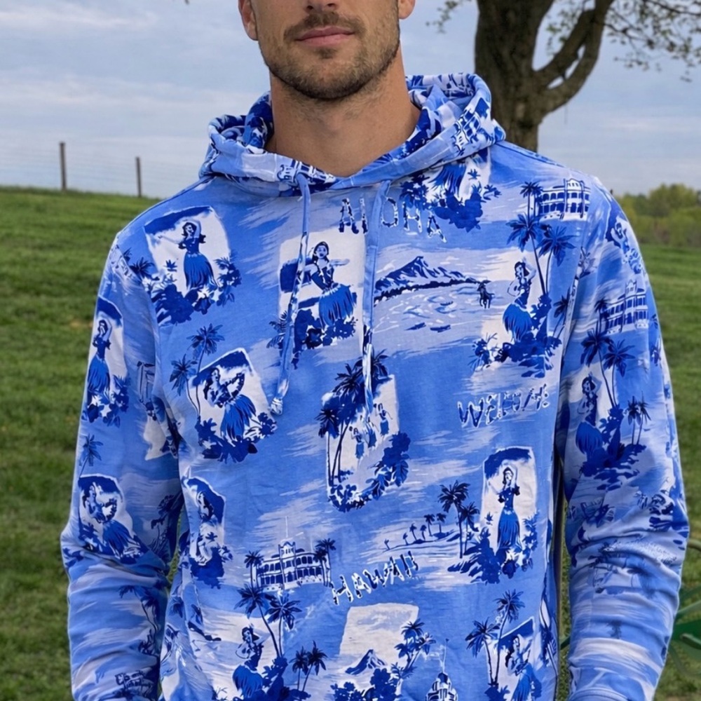 -Polo Ralph Lauren Hawaii Hoodie Pullover L/S Men's Sz Medium